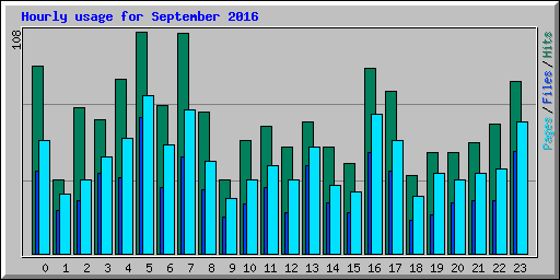 Hourly usage for September 2016