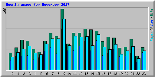 Hourly usage for November 2017