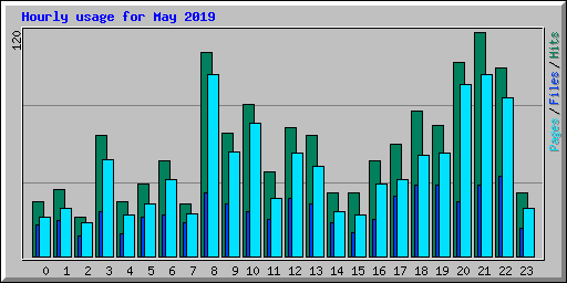 Hourly usage for May 2019