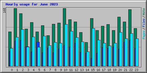 Hourly usage for June 2023