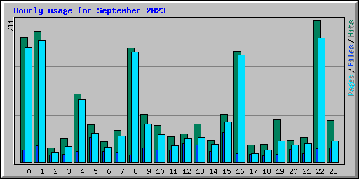 Hourly usage for September 2023